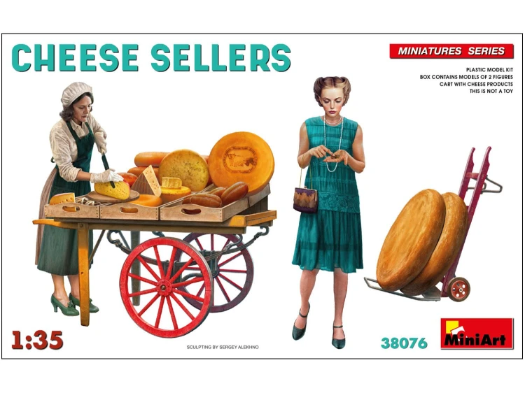 Figurki Sprzedawca serów z wózkiem straganem 38076 MiniArt