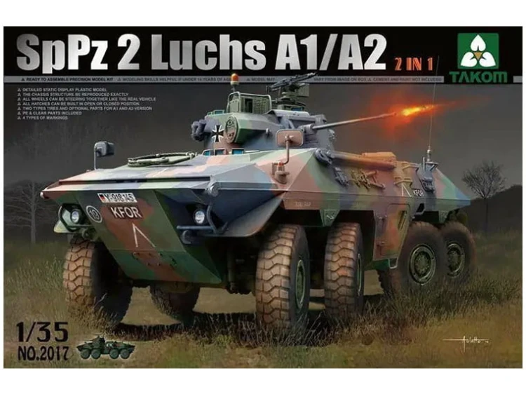Wóz rozpoznawczy SpPz 2 Luchs A1/A2 2 in 1 2017 Takom