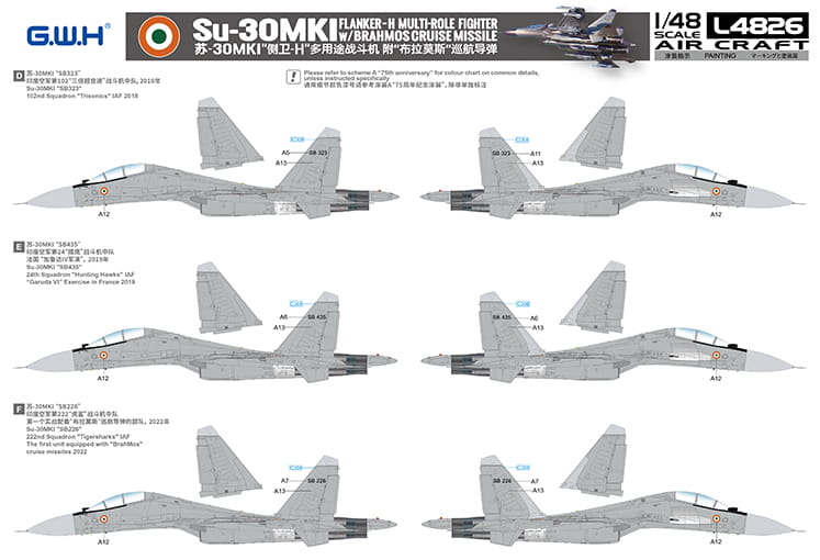 Samolot Sukhoi Su-30MKI Flanker-H L4826 Lion Roar