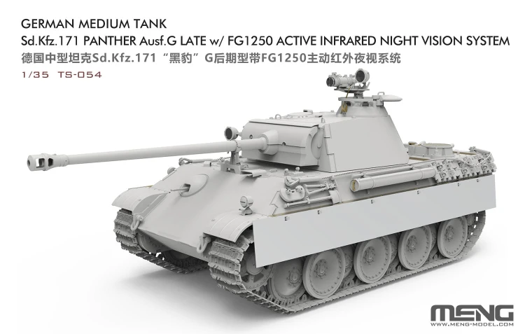 Czołg PzKpfw V Panther Ausf.G Late w/FG1250 TS-054 Meng