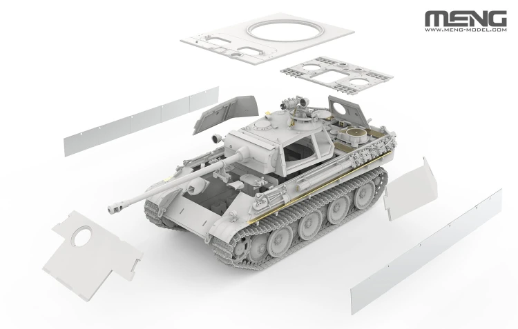 Czołg PzKpfw V Panther Ausf.G Late w/FG1250 TS-054 Meng