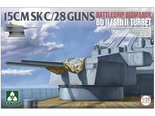 Armata morska 15 cm SK C/28 Bismarck 2147 Takom