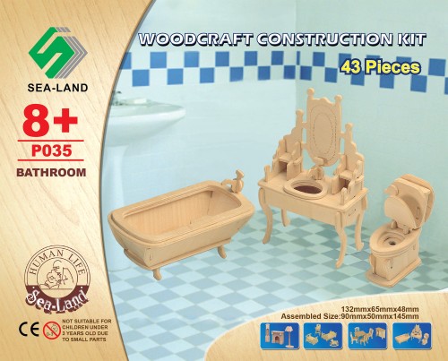 Mebelki dla lalek łazienka składanka P035 Sea-Land