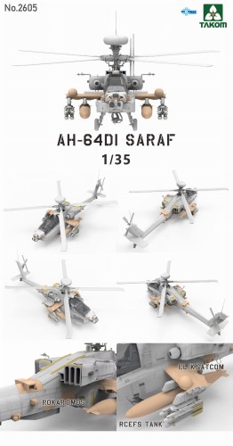 Śmigłowiec AH-64DI Apache Saraf 2605 Takom