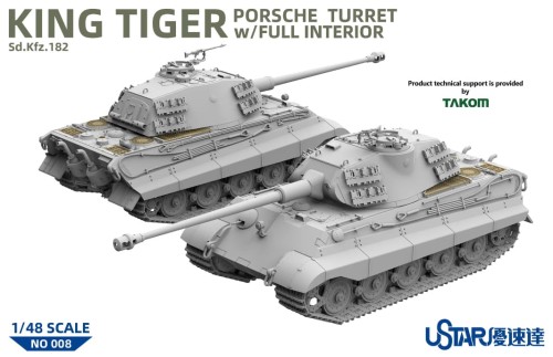 Czołg Sd.Kfz.182 King Tiger Porsche turret NO-008 Ustar