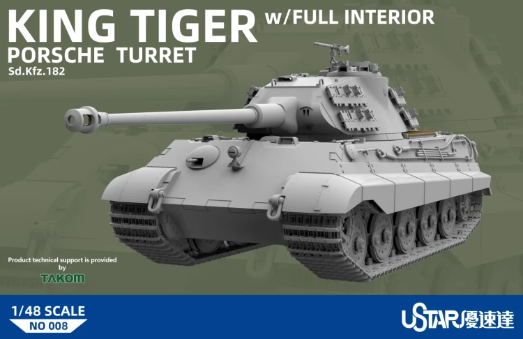 Czołg Sd.Kfz.182 King Tiger Porsche turret NO-008 Ustar