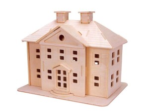 Wiejski pałac składanka drewniana