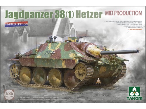 Działo pancerne Jagdpanzer 38(t) Hetzer Mid 2171X Takom