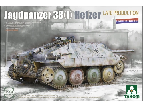 Działo pancerne Jagdpanzer 38(t) Hetzer Late 2172X Takom