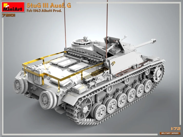 Działo StuG Sturmgeschutz III Ausf.G Alkett 72101 MiniArt