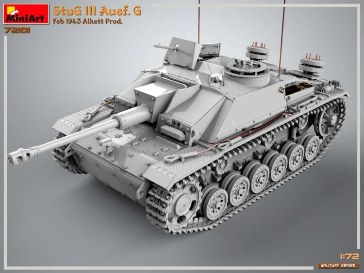Działo StuG Sturmgeschutz III Ausf.G Alkett 72101 MiniArt