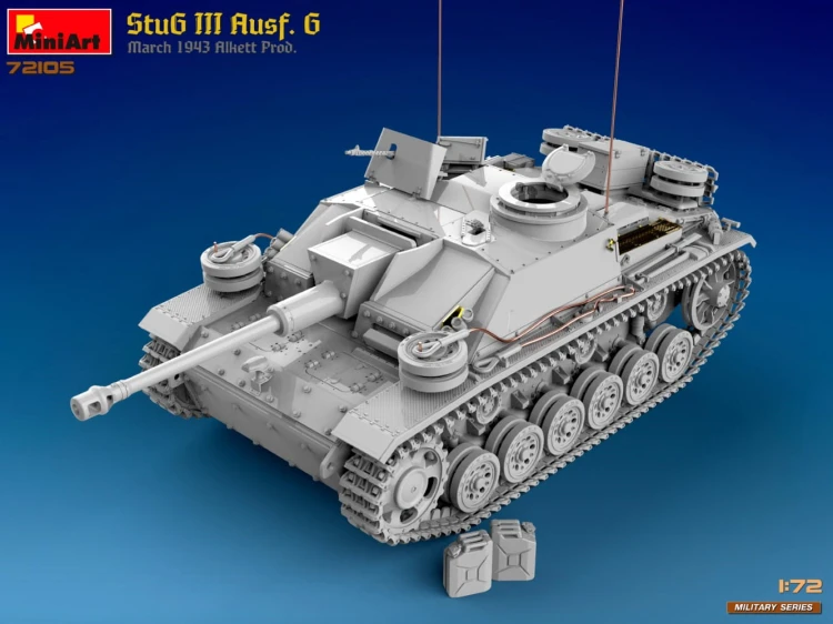 Działo StuG Sturmgeschutz III Ausf.G Alkett 72105 MiniArt