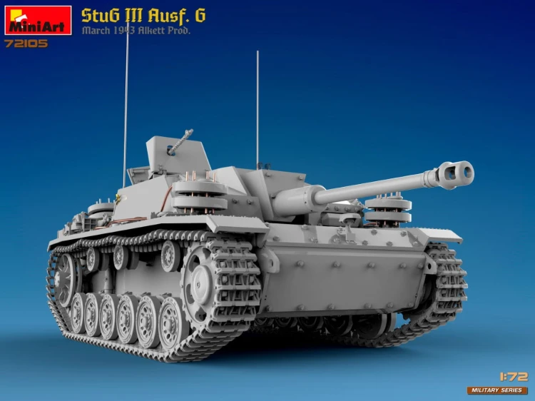 Działo StuG Sturmgeschutz III Ausf.G Alkett 72105 MiniArt
