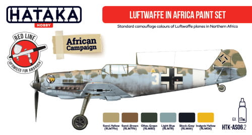 Zestaw farb akrylowych Luftwaffe in Africa HTK-AS06.2 Hataka