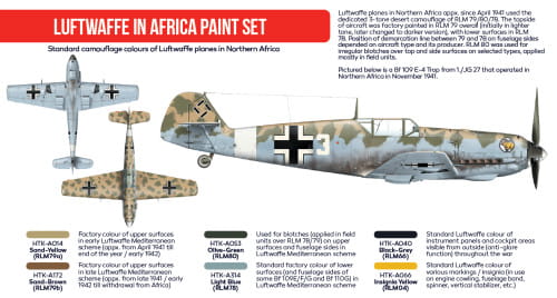 Zestaw farb akrylowych Luftwaffe in Africa HTK-AS06.2 Hataka