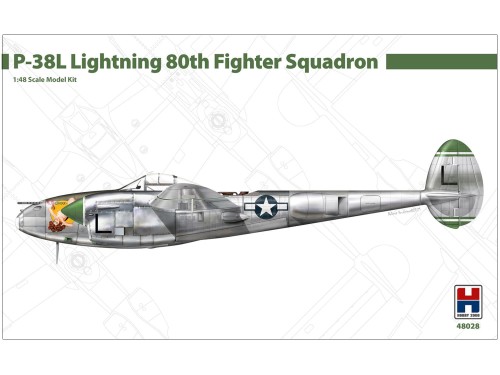 Samolot Lockheed P-38L Lightning 80th Fighter Squadron 48028 Hobby 2000