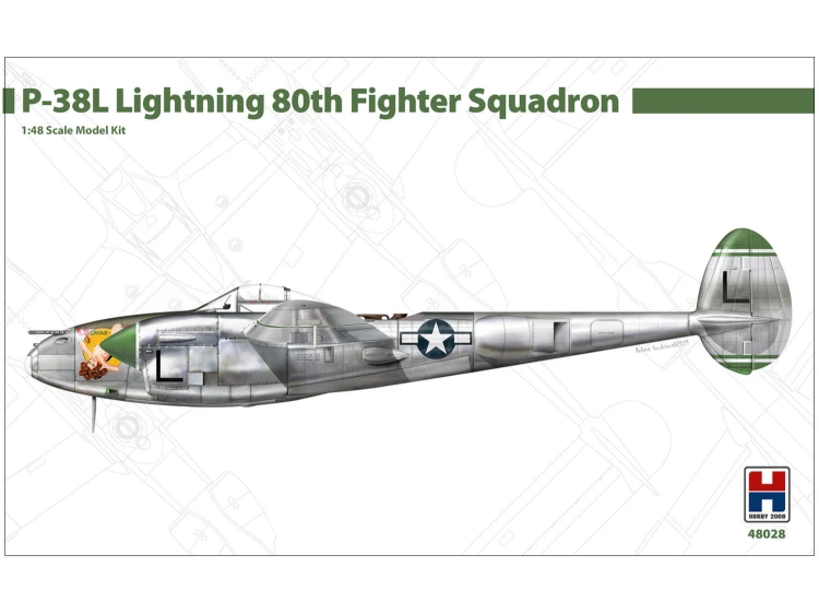 Samolot Lockheed P-38L Lightning 80th Fighter Squadron 48028 Hobby 2000