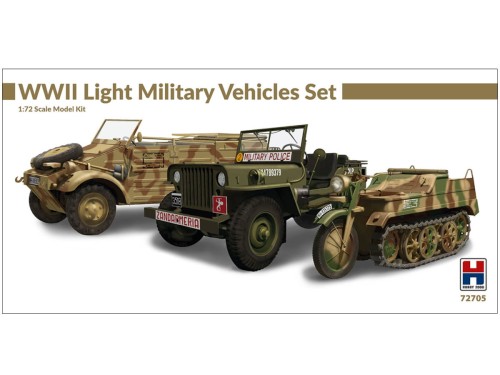 VW Volkswagen Kubelwagen Willys MB Jeep Kettenkraftrad 72705 Hobby 2000