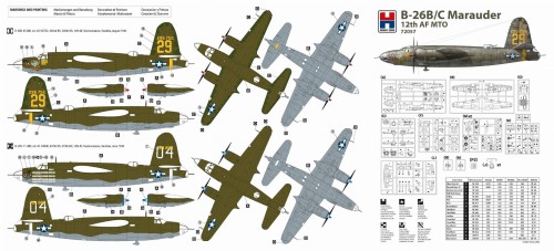 Samolot Martin B-26B/C Marauder 12th AF MTO 72057 Hobby 2000