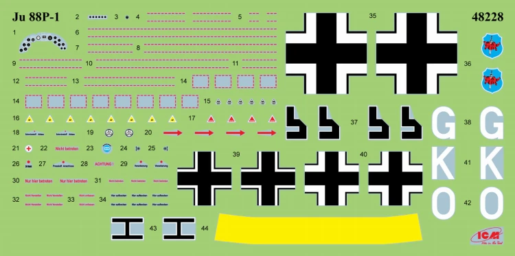 Samolot Junkers Ju 88P-1 Tank Buster 48228 ICM