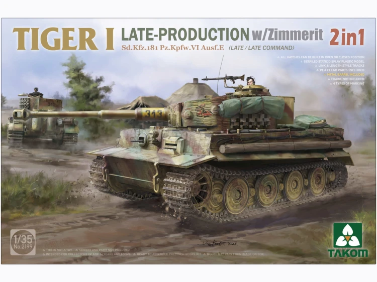 Czołg Tiger I Sd.Kfz.181 PzKpfw VI Ausf.E Late 2199 Takom