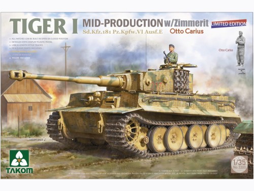 Czołg Tiger I Sd.Kfz.181 PzKpfw VI Ausf.E Mid 2200 Takom