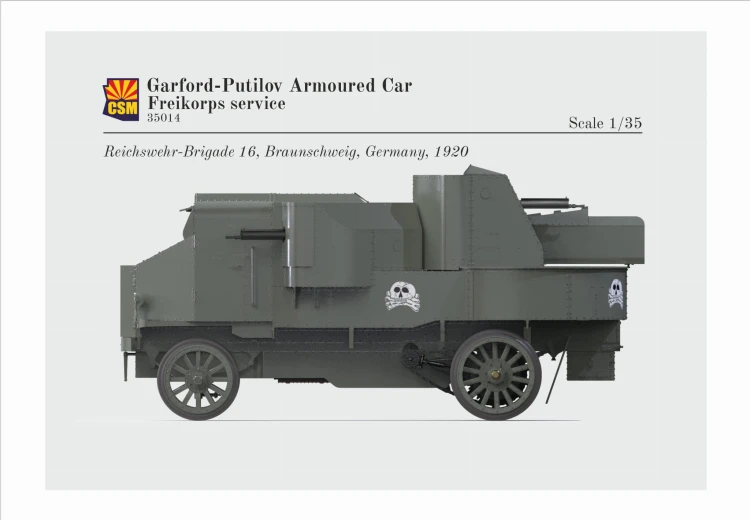 Samochód pancerny Garford-Putilov Freikorps service CSM35014 CSM