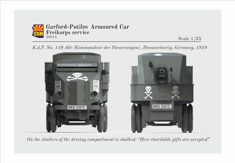 Samochód pancerny Garford-Putilov Freikorps service CSM35014 CSM