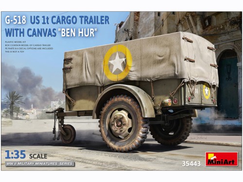 Przyczepa wojskowa G-518 US 1t Ben Hur 35443 MiniArt