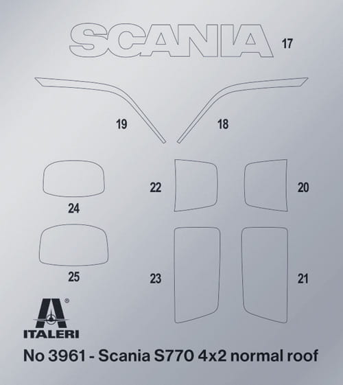Scania 770S V8 White Cab 3965 Italeri