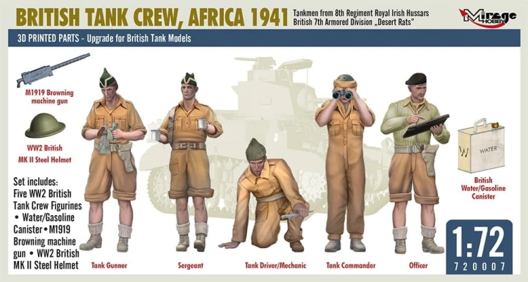Figurki brytyjska załoga czołgu Africa 1941 720007 Mirage