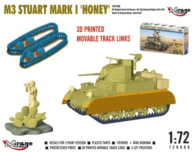 Czołg M3 Stuart Mark.I Honey 720006 Mirage
