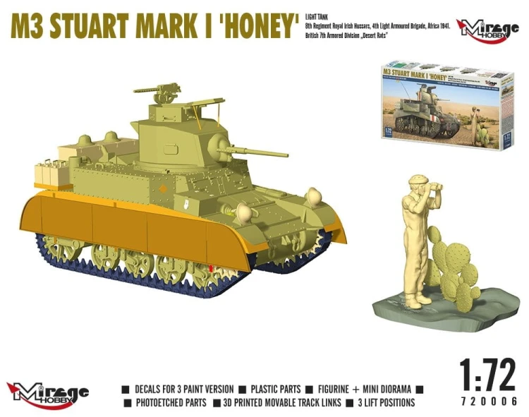 Czołg M3 Stuart Mark.I Honey 720006 Mirage