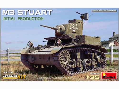 Czołg M3 Stuart Initial Production 35401 MiniArt