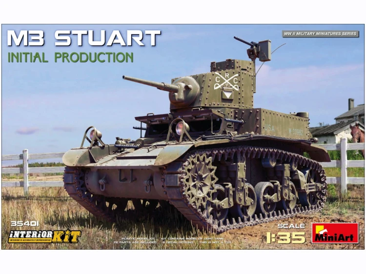 Czołg M3 Stuart Initial Production 35401 MiniArt
