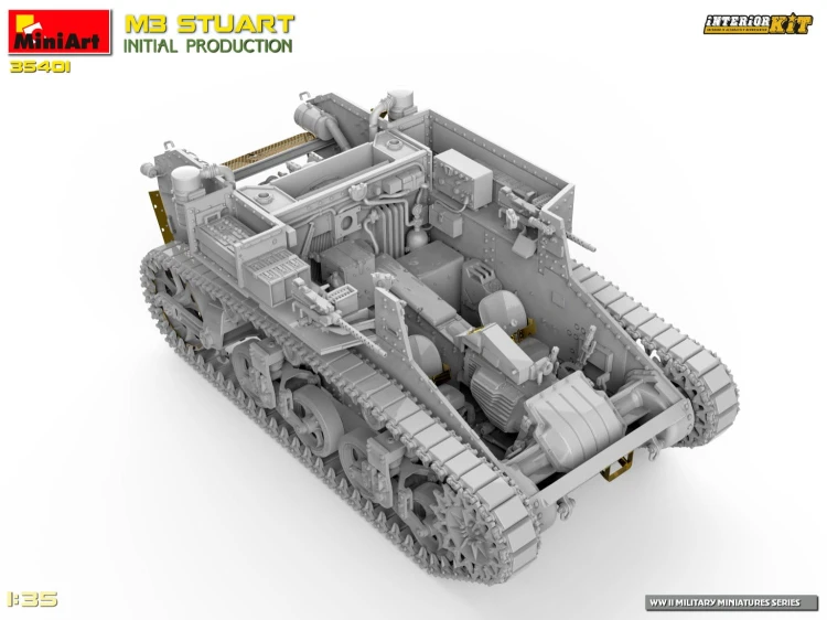 Czołg M3 Stuart Initial Production 35401 MiniArt