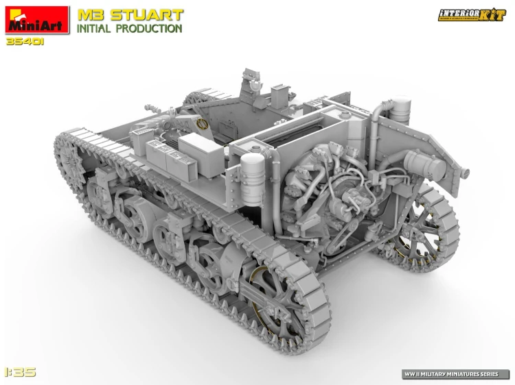 Czołg M3 Stuart Initial Production 35401 MiniArt