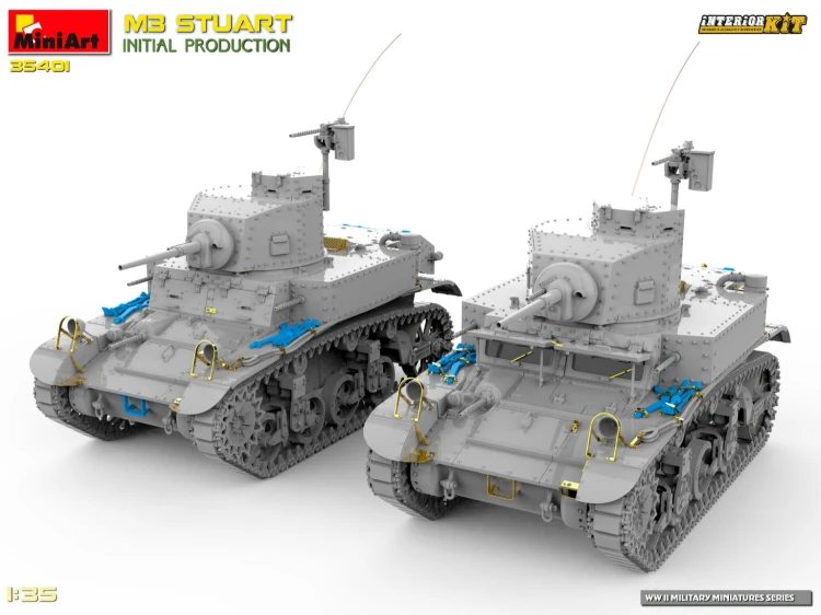 Czołg M3 Stuart Initial Production 35401 MiniArt