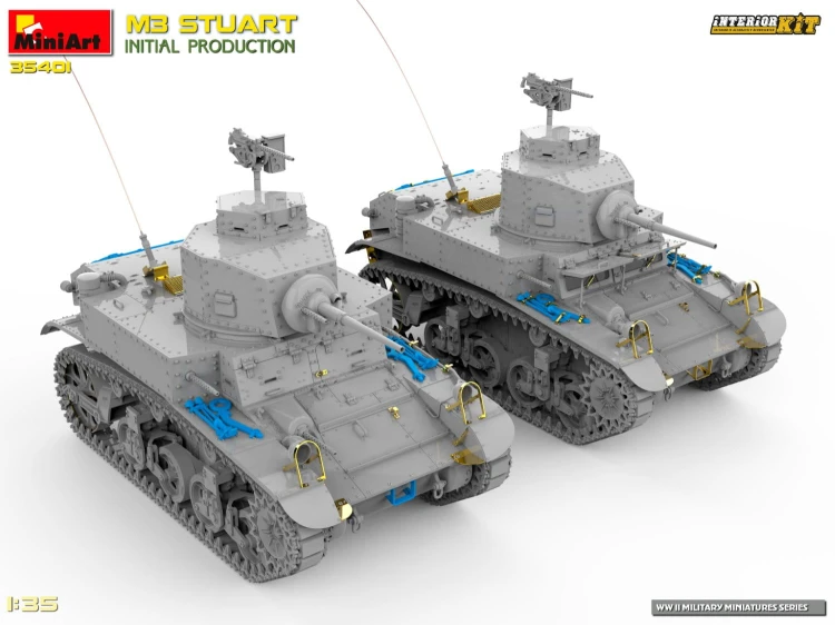 Czołg M3 Stuart Initial Production 35401 MiniArt