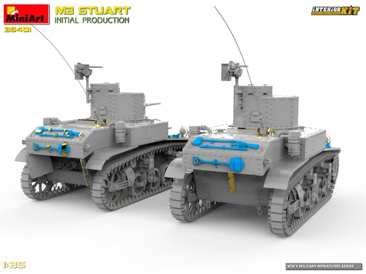 Czołg M3 Stuart Initial Production 35401 MiniArt