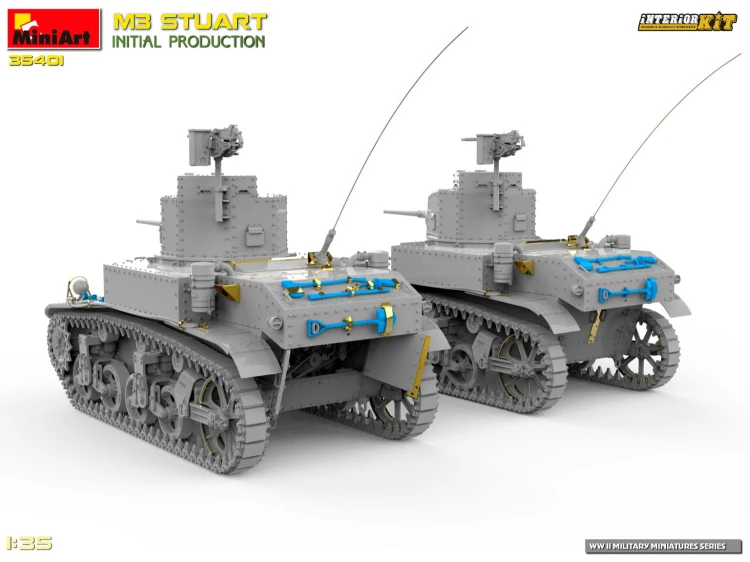 Czołg M3 Stuart Initial Production 35401 MiniArt