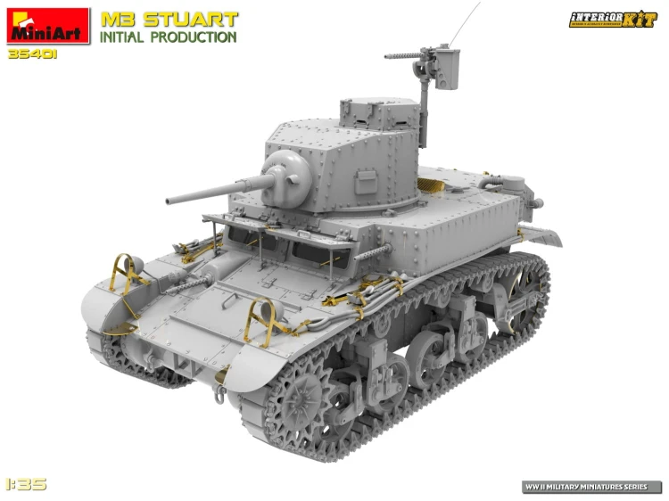 Czołg M3 Stuart Initial Production 35401 MiniArt