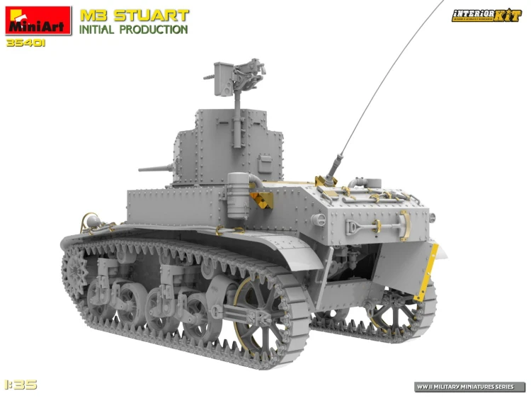 Czołg M3 Stuart Initial Production 35401 MiniArt