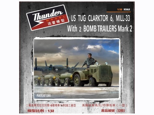 Holownik Clarktor 6 Mill-33 przyczepa Mark 2 Mod.1 32003 Thunder Model