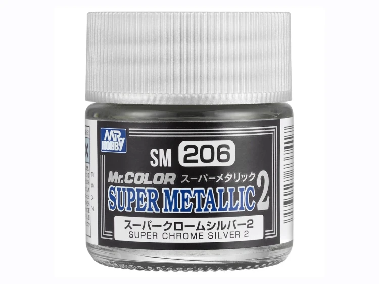 Farba metaliczna Mr.Color Super Chrome Silver 2 SM206 Mr.Hobby