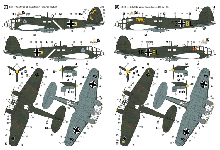 Samolot Heinkel He 111 P Western Campaign 1940 72077 Hobby 2000