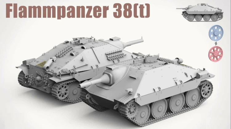 Miotacz ognia Flammpanzer 38(t) 2180 Takom