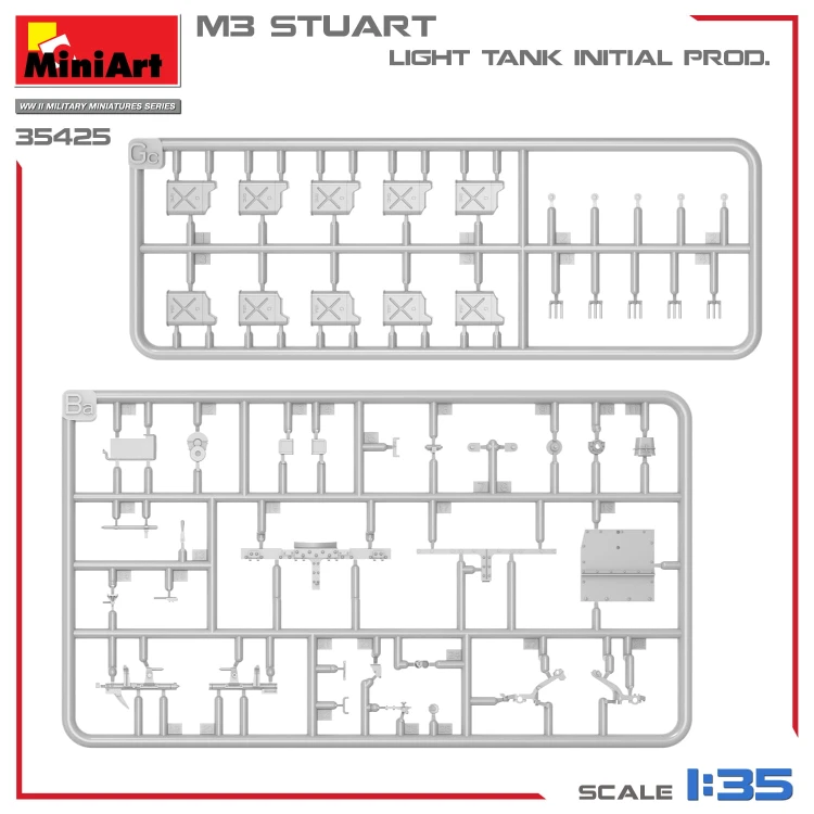 Czołg M3 Stuart Initial Production 35425 MiniArt