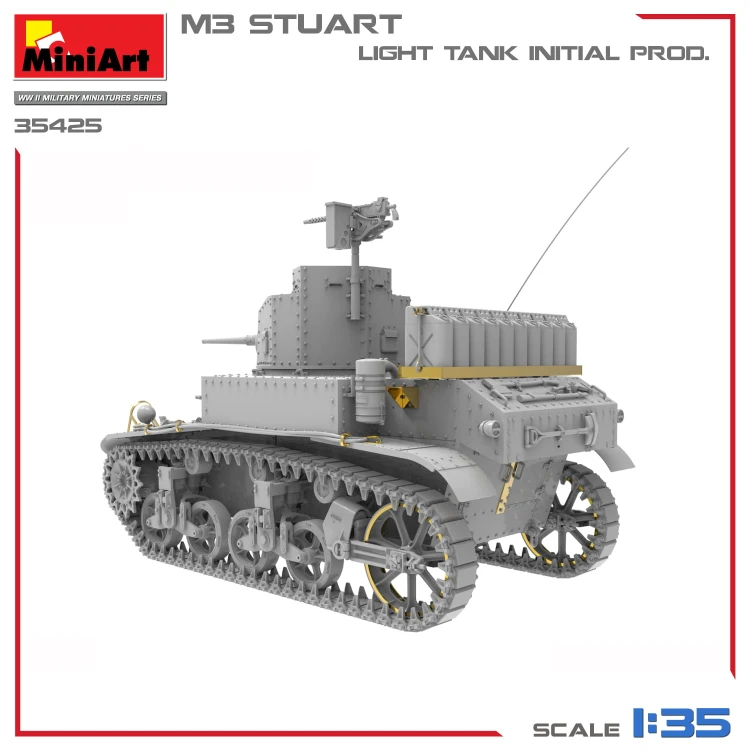 Czołg M3 Stuart Initial Production 35425 MiniArt