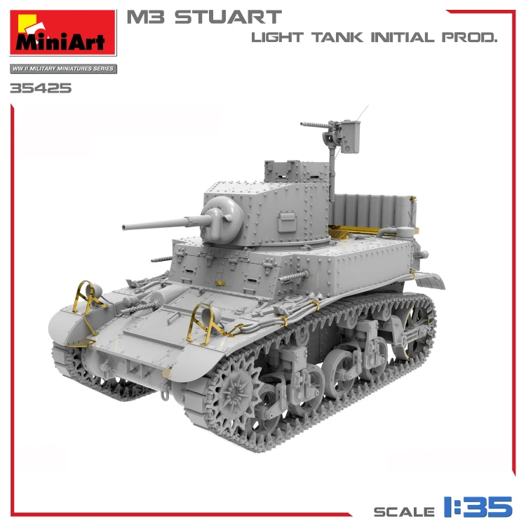 Czołg M3 Stuart Initial Production 35425 MiniArt